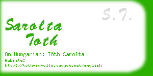 sarolta toth business card